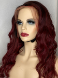red lace frontal wig