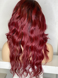 red lace frontal wig