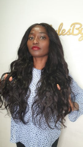 lace closure body wave 24 inches wig