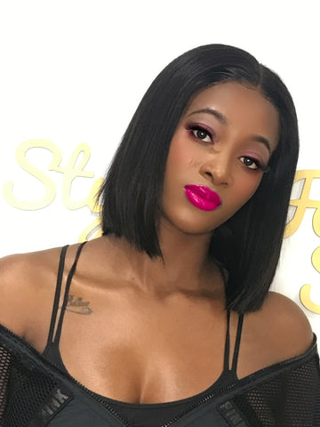 5x5  LACE CLOSURE STRAIGHT  BOB WIG UK