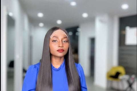 long wig closure  gluesless wig