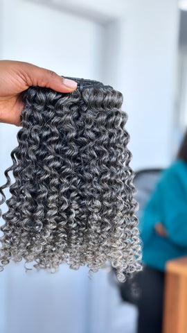 GREY KINKY CURLY 14nches