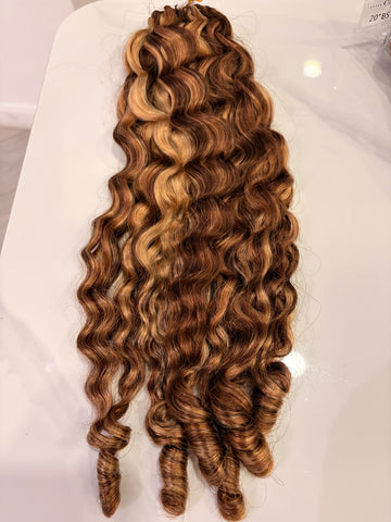Highlighted Burmese Coily Crochet Human Hair