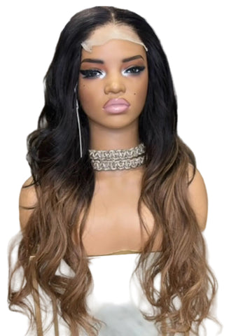 24" Luxury Ombré Glueless Lace Wig | 5x5 Closure