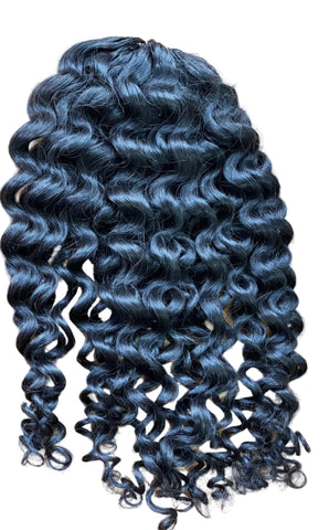 Crochet human hair  extensions deep curls