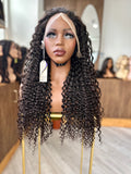 transparent lace frontal deep curly wig