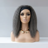 hair band grey wig 