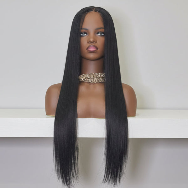long wig closure  gluesless wig