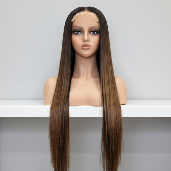 Glueless lace closure wig 