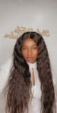 transparent lace 5by5  middle long wig uk