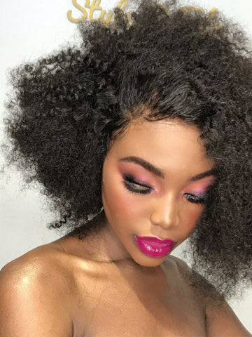 Afro lace wig human hair Uk
