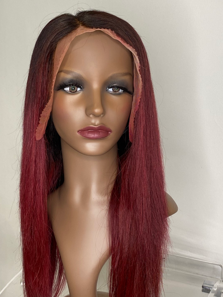 red lace frontal wig