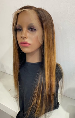 HIGHLIGHT BROWN LACE FRONTAL WIG
